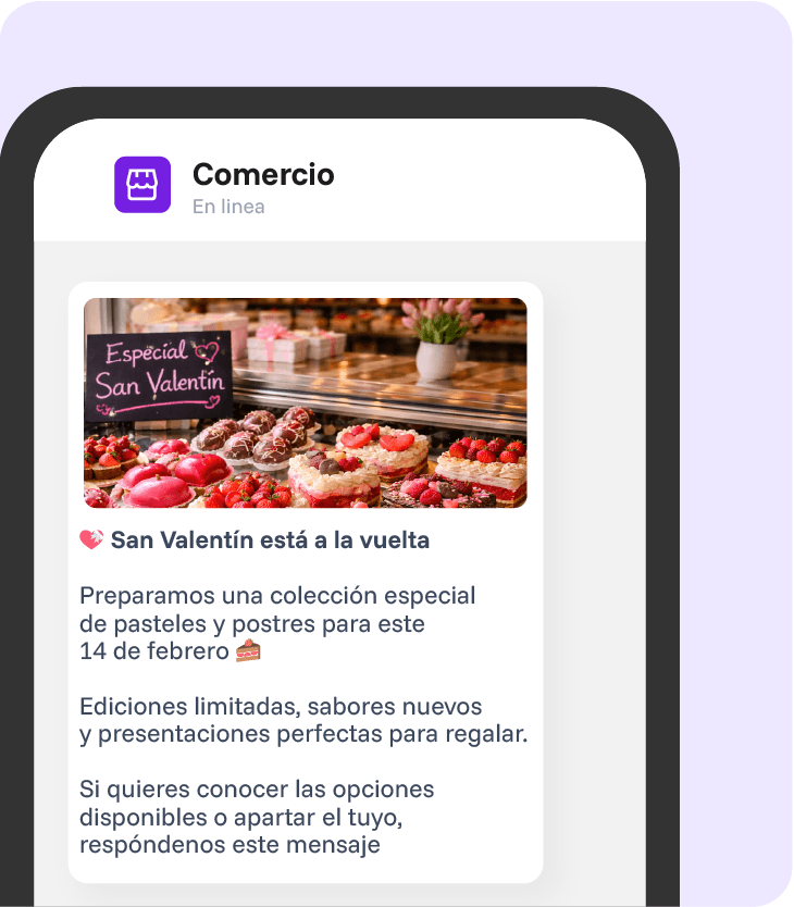 Chat de comercio en un teléfono