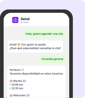Chat de comercio en un teléfono