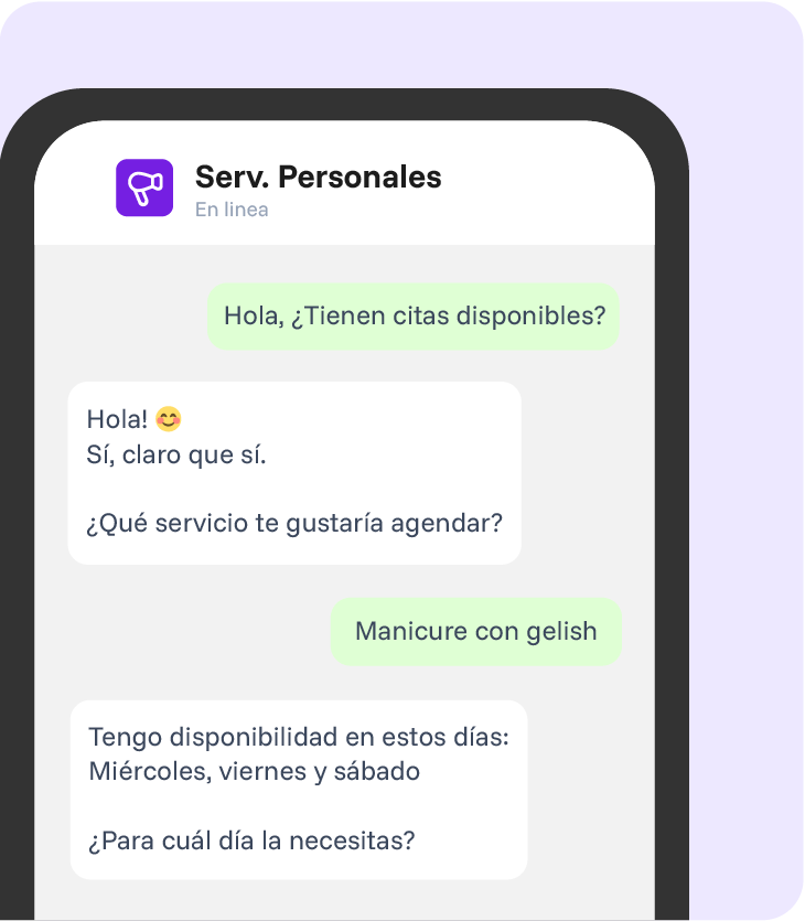 Chat de comercio en un teléfono