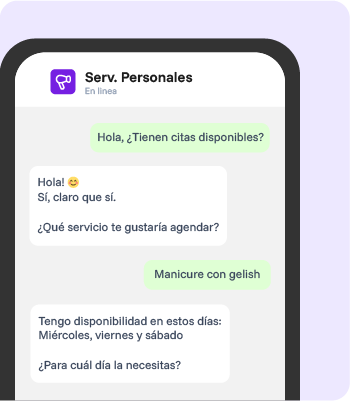Chat de comercio en un teléfono